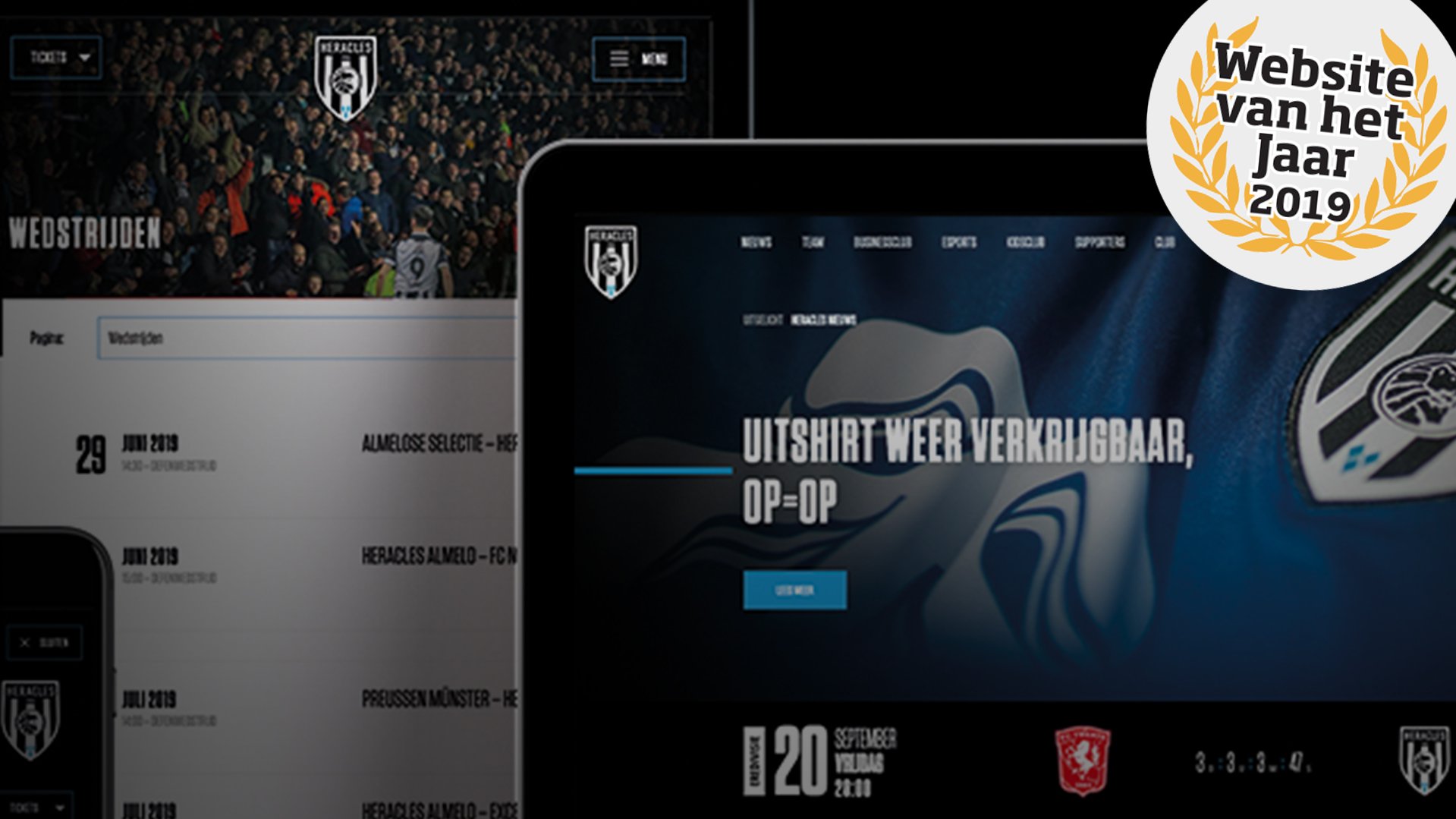 Heracles Almelo is in the running to win website of the year